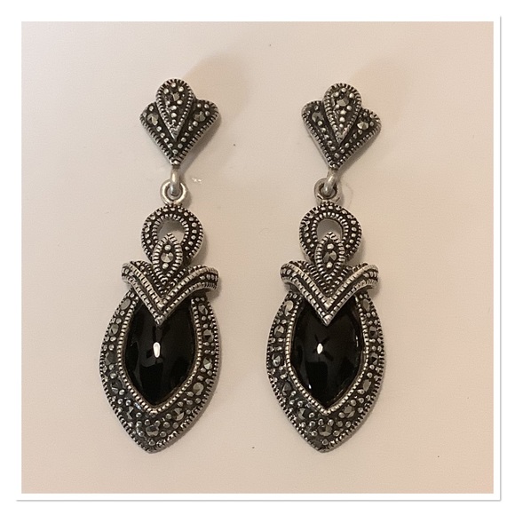 Vintage Marcasite Earrings - Picture 1 of 4